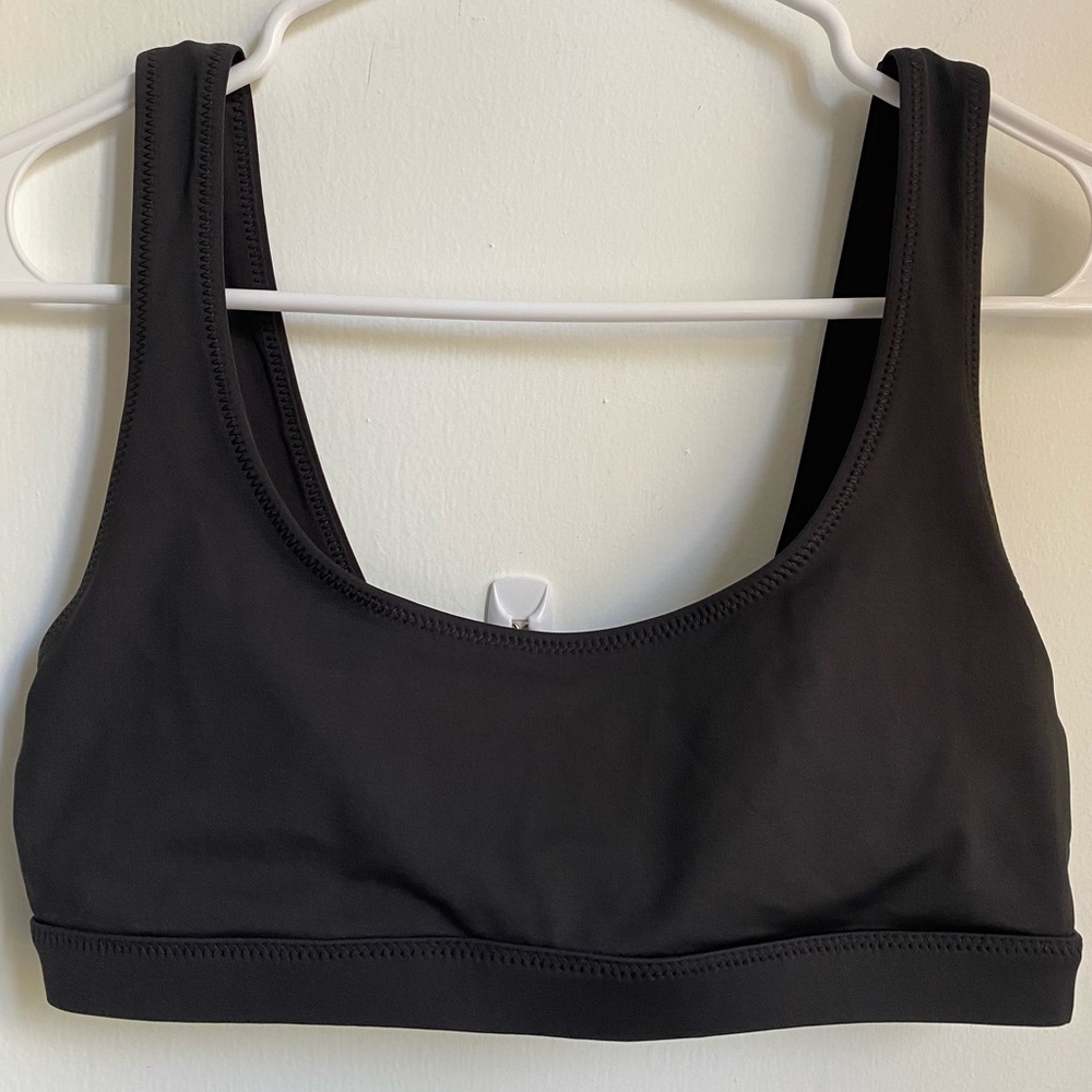 NWT Skims Recycled Swim Tank Bikini Top Onyx S - Picture 2 of 5